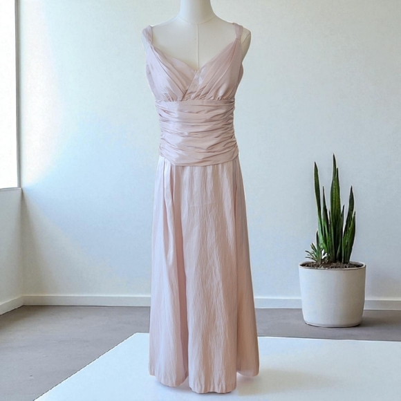 Bill Levkoff Blush Champagne Sleeveless Evening Dress Size 6 - Picture 1 of 6